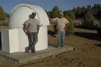 Martin and Ed do their first dome installation and the first dome on the mountain